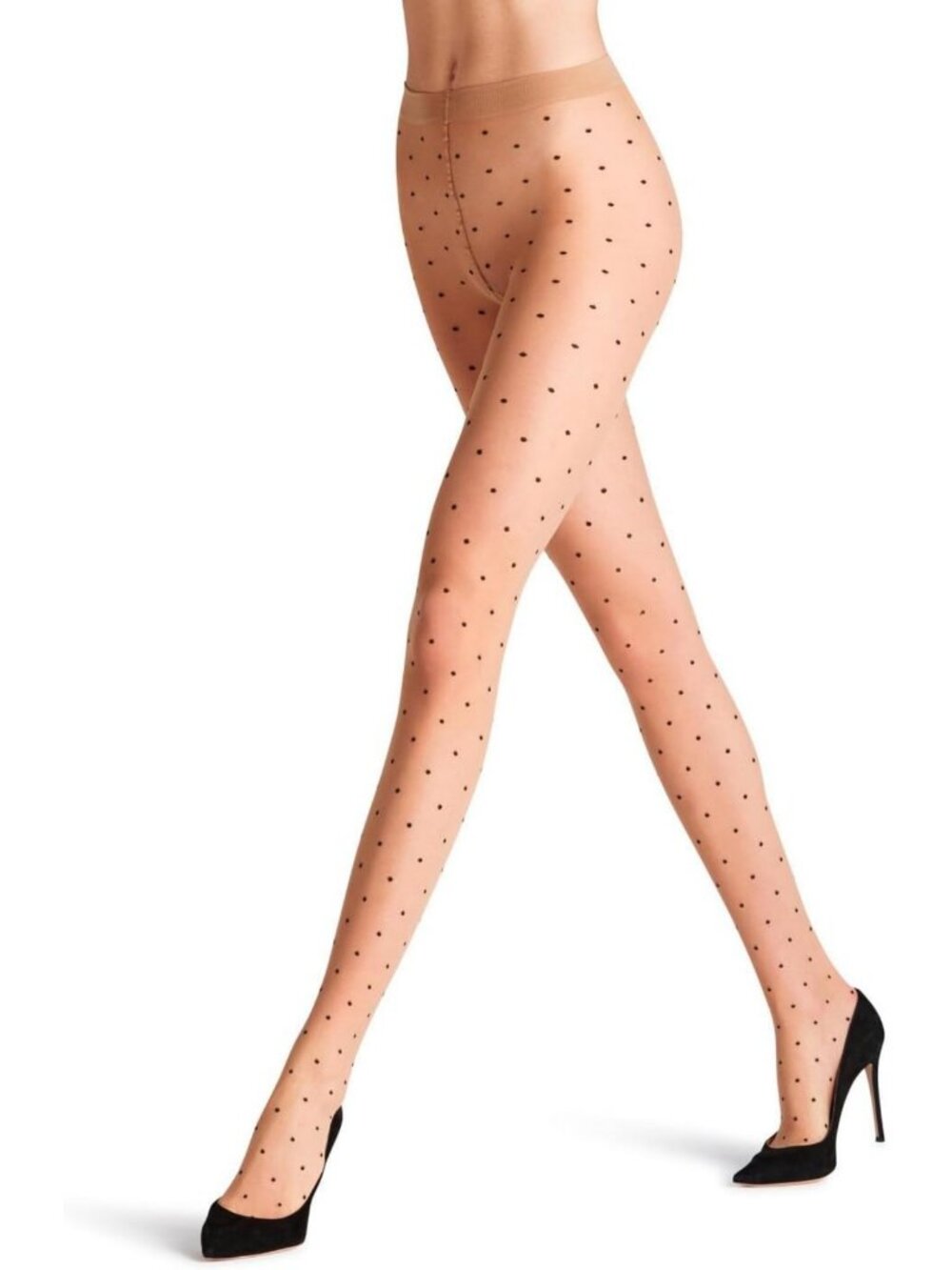 Ultra Sheer Dot Tights for Women, Trendy 15 Denier Stockings, 1 Pair